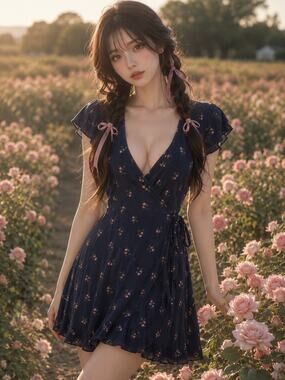 Meadowsweet Moments ditsy blooming floral wrap dress Sz XS